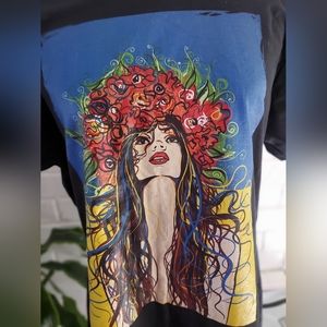 Port& Company Support Ukrain women T'- shirts , size XL, black color,cotton